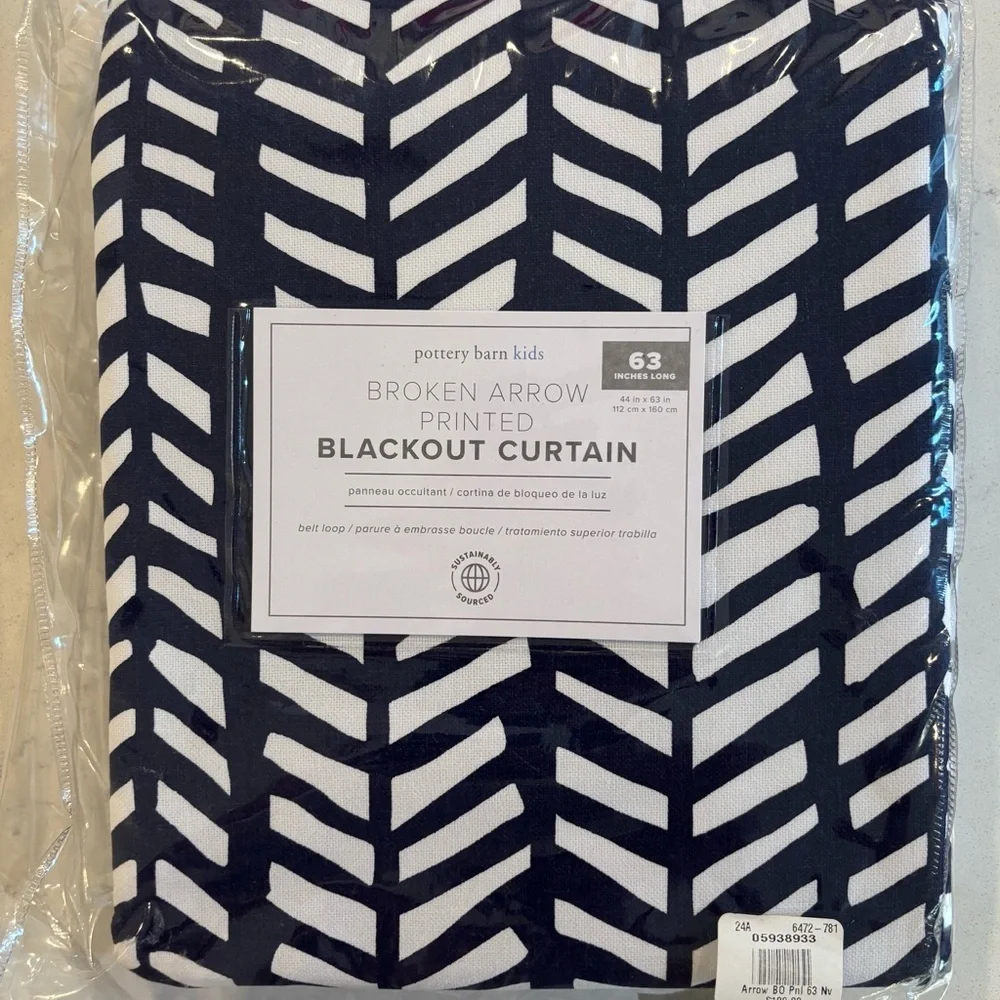 Pottery Barn‎ Kids Broken Arrows Cotton Blackout Curtain - Picture 2 of 4
